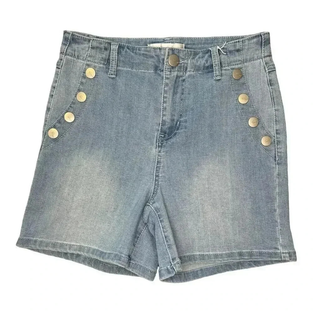 NEW 1822 Denim Women's High Rise Shorts Blue Size 2/26‎ Casual Summer Sailor NWT